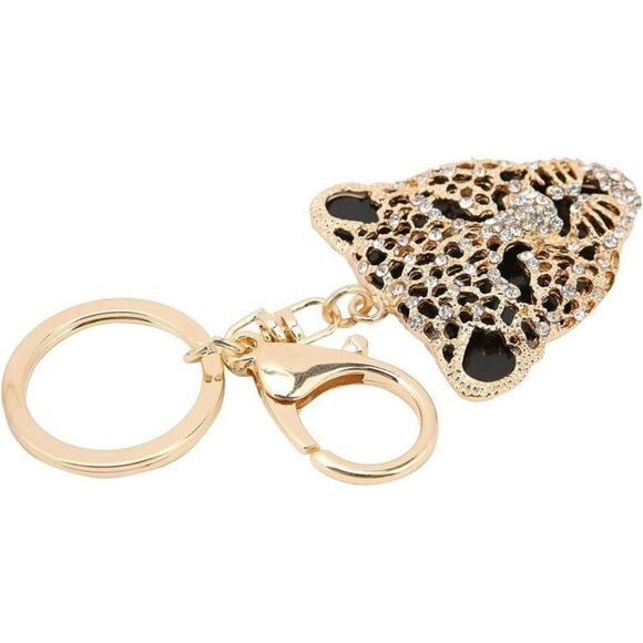 Exquisite Rhinestone Leopard Keychain - Sparkling & Stylish - Brand New" - Picture 4 of 7